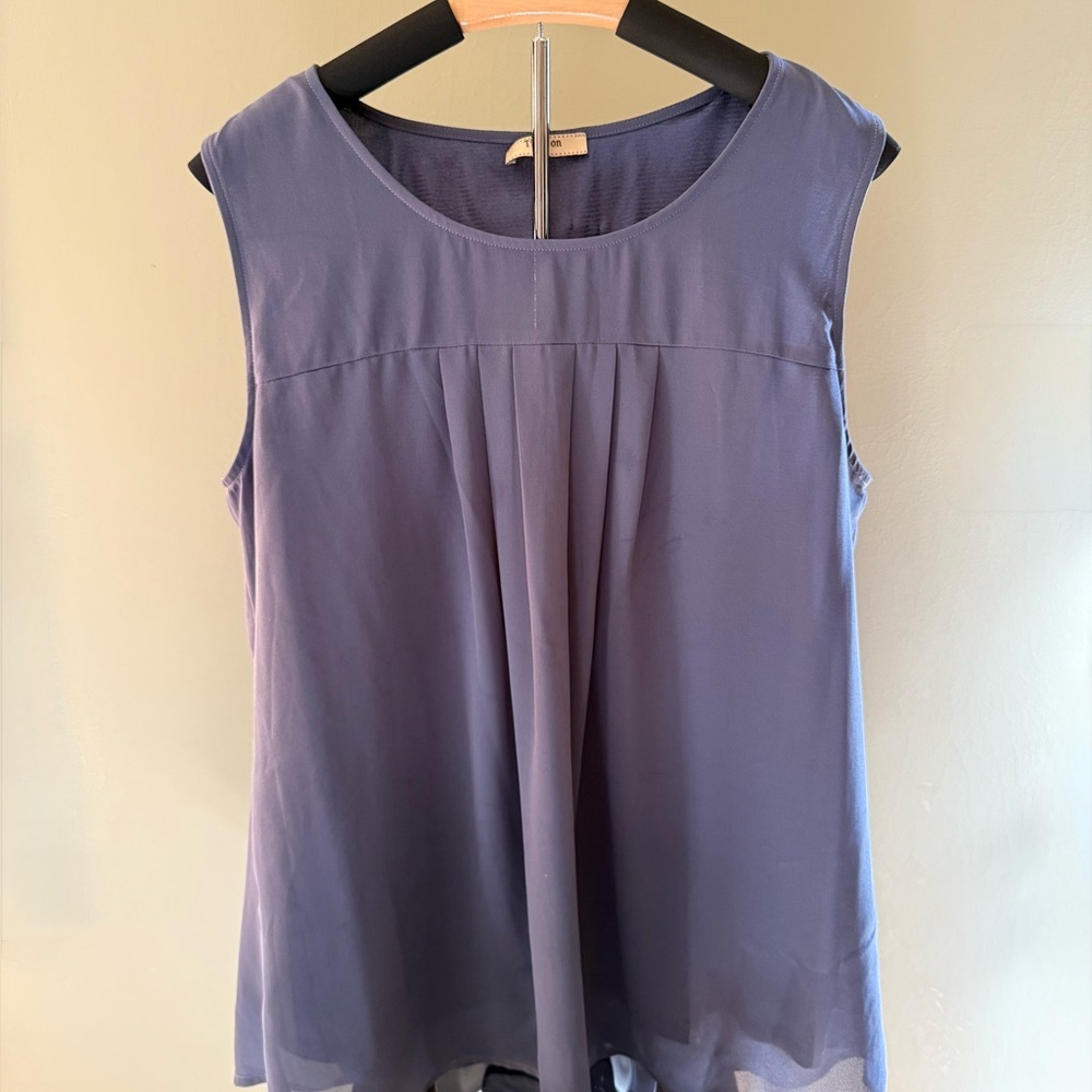 Elegant Sleeveless Purple Blouse